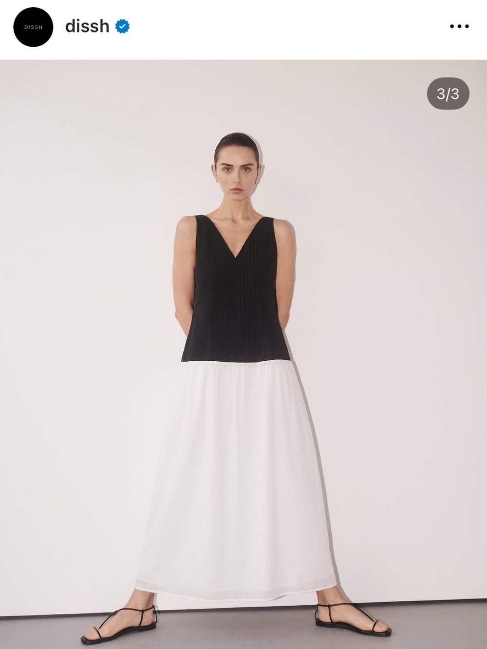 NWT • DISSH Kelsie Black & White Midi Dress US 4/AU 8